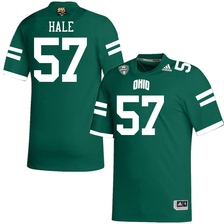 Ohio Bobcats #57 Nathan Hale College Football Jerseys Stitched-Green